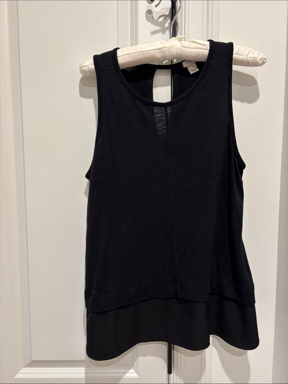 J. Crew Black Layered Sleeveless Tank